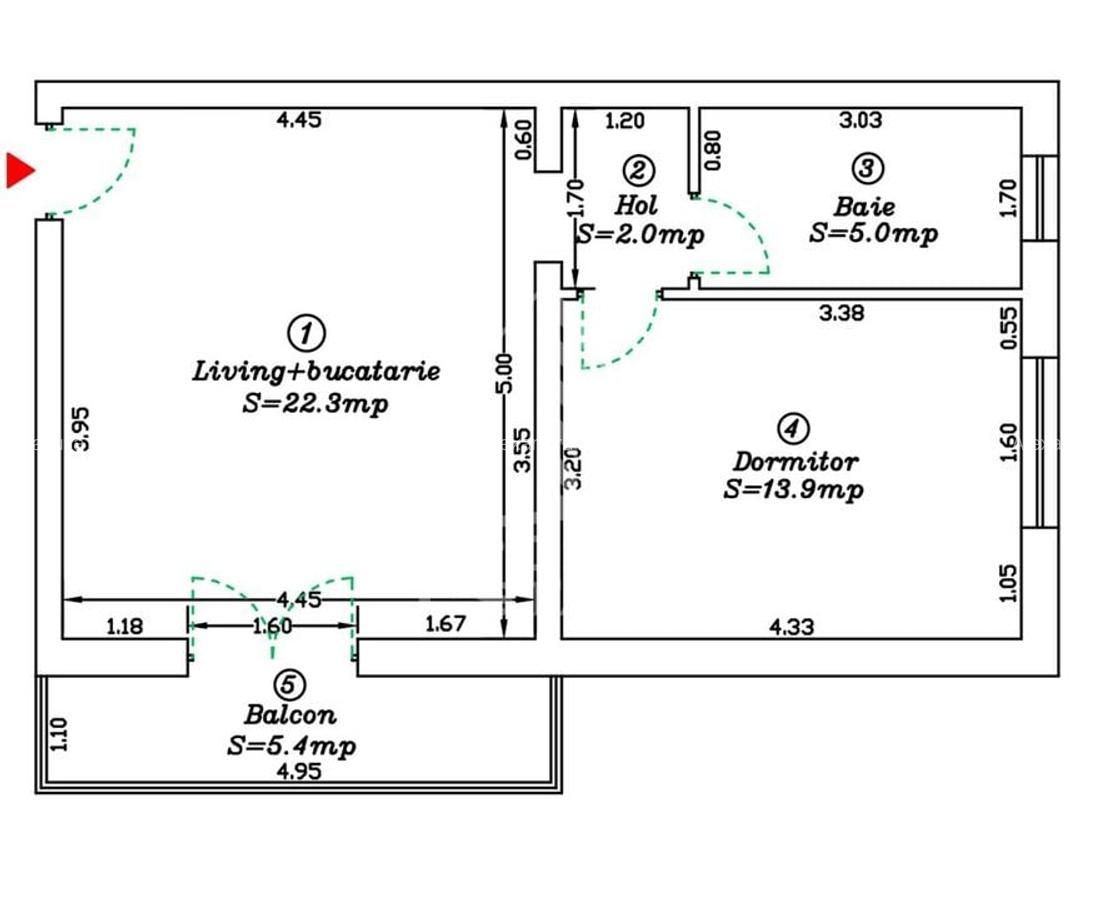 Oportunitate investitie apartament cu 2 camere etajul 1 cu balcon - 6