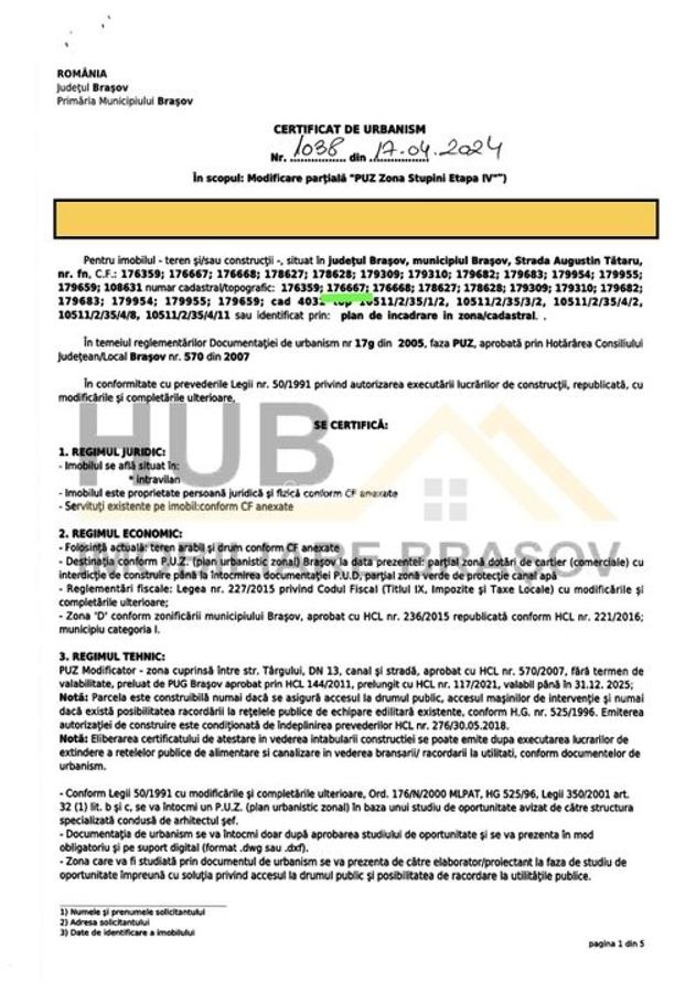 Teren Centru Stupini | Str. Augustin Tatar | Utilitati | Asfalt | 610mp - 8