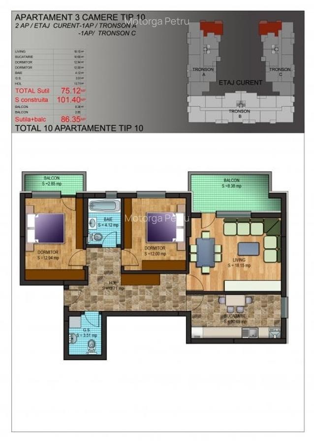 Apartament cu 3 camere decomandat în Ghencea - 2