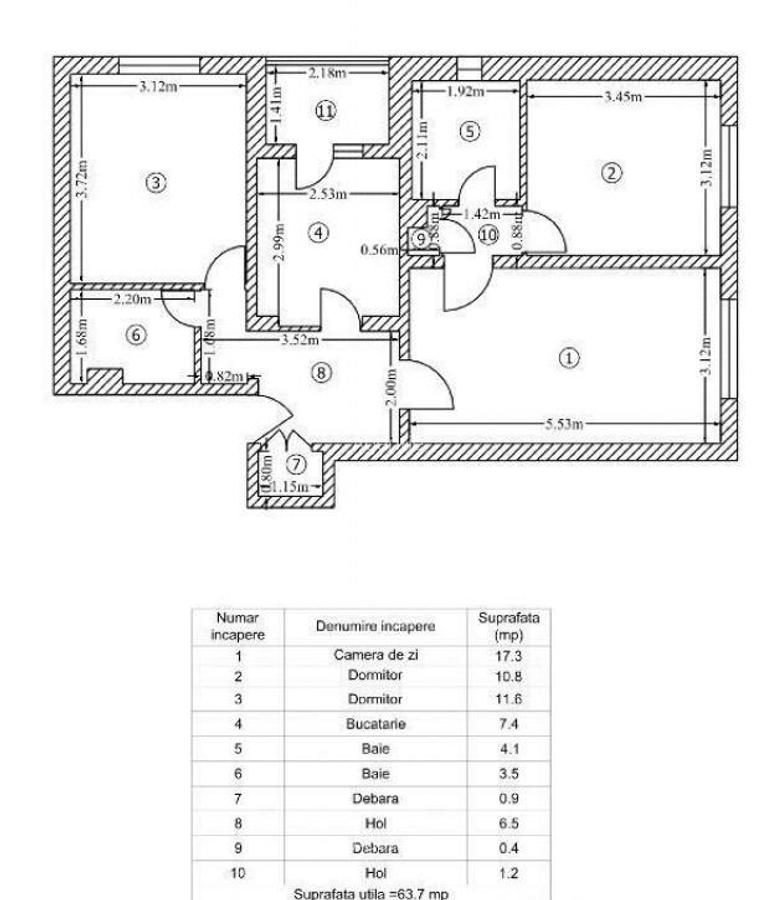 Vanzare 3 camere - Teiul Doamnei - 3