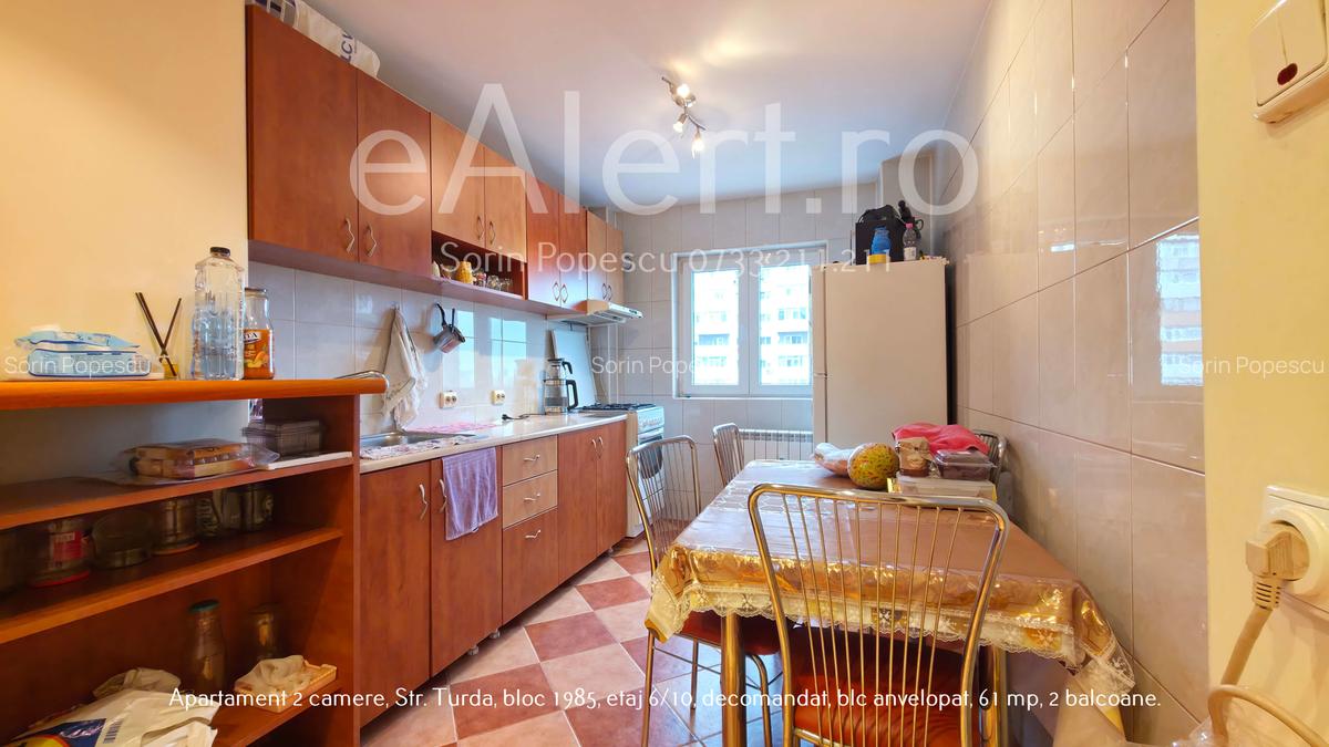 Apartament 2 camere, 61 mp, bloc 1985, 6/10, 2 balcoane, Str. Turda - 14