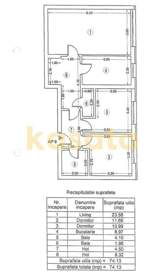 Apartament 3 Camere | Exigent Plaza | Finisaje Moderne - 23