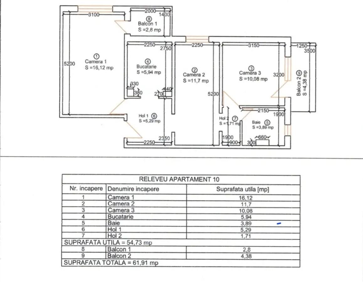 Vand apartament cu 3 camere, situat la etajul 2 din 4, in zona Lipovei - 1
