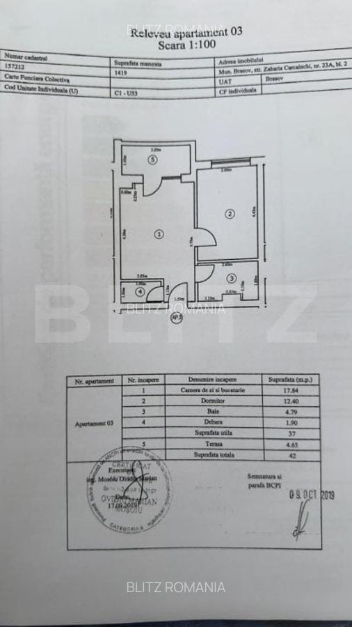 Studio de vanzare, cu 2 camere, 37 mp, zona Noua - 6