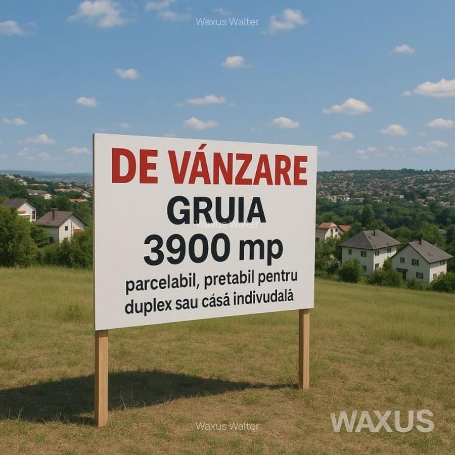 Teren intravilan in Gruia, 3900mp, pretabil duplex /casa individuala - 1