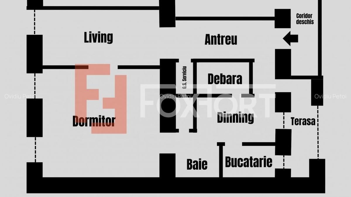 Apartament 2 camere 93 mp totali - terasa si balcon, zona Piata Victoriei - 7