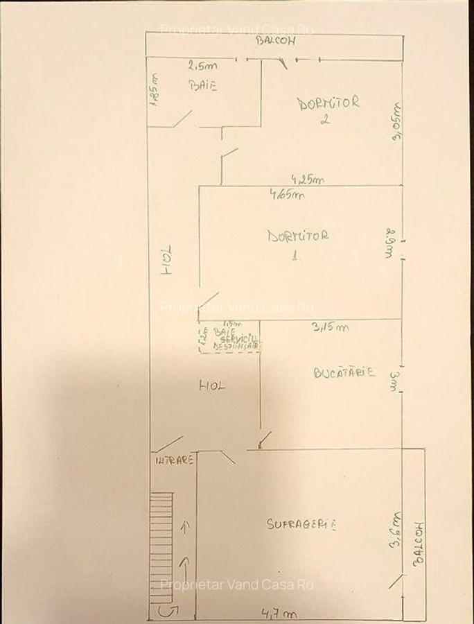 Ap 3 camere, 67 mp, ultracentral, utilat, 2 balcoane, PRO... - 7
