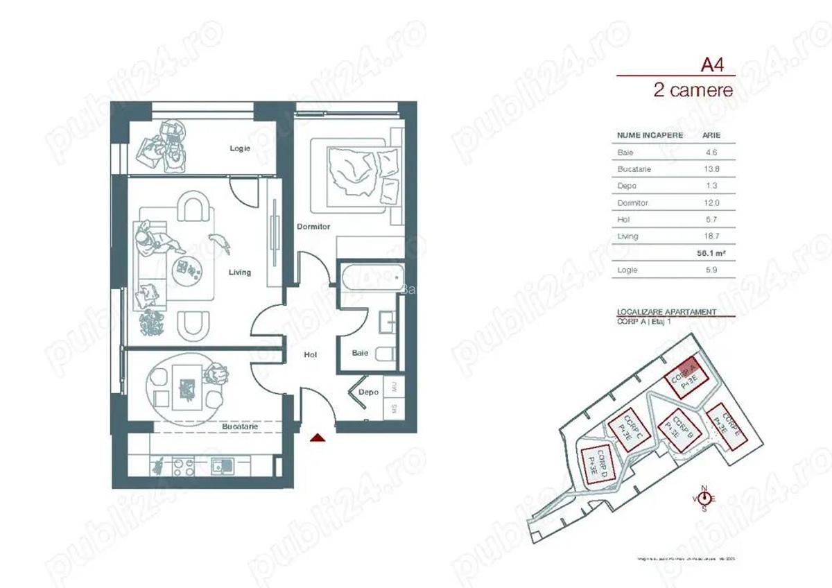Apartament 2 camere decomandat, str Stuparilor nr. 6, Timisoara - 2