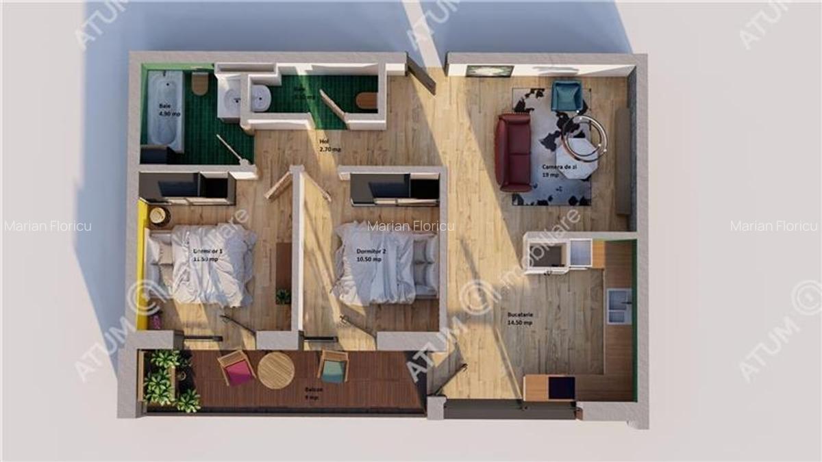 Apartament premium cu 3 camere decomnadate zona Centrala - 9 Apartament premium cu 3 camere decomnadate zona Centrala - 9