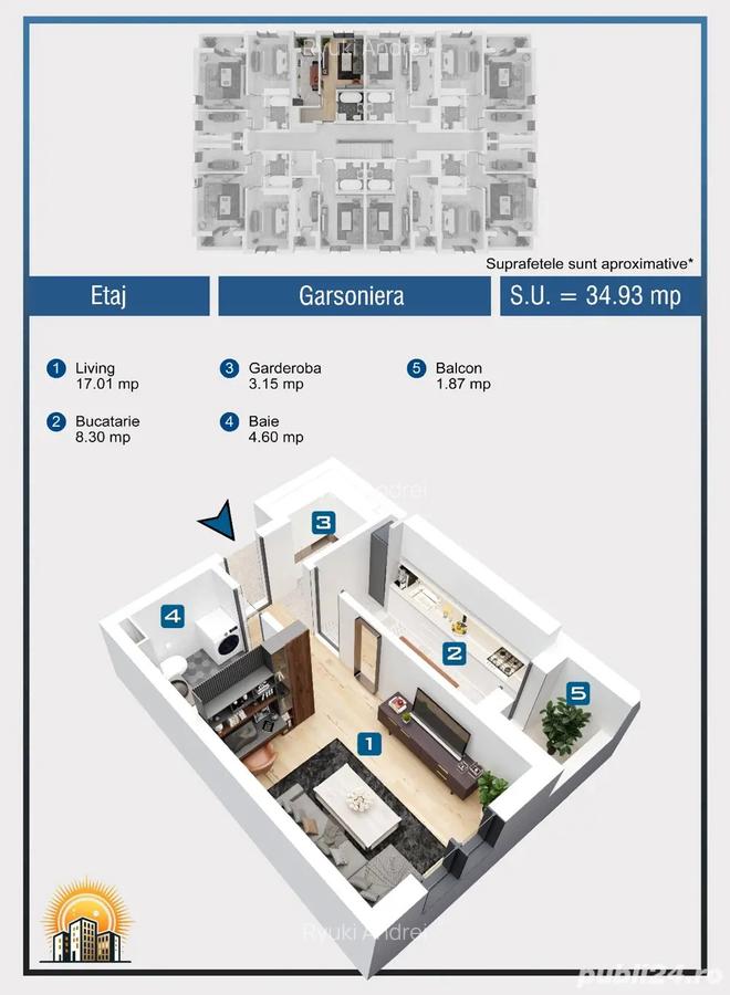 Garsoniera de vanzare - 1