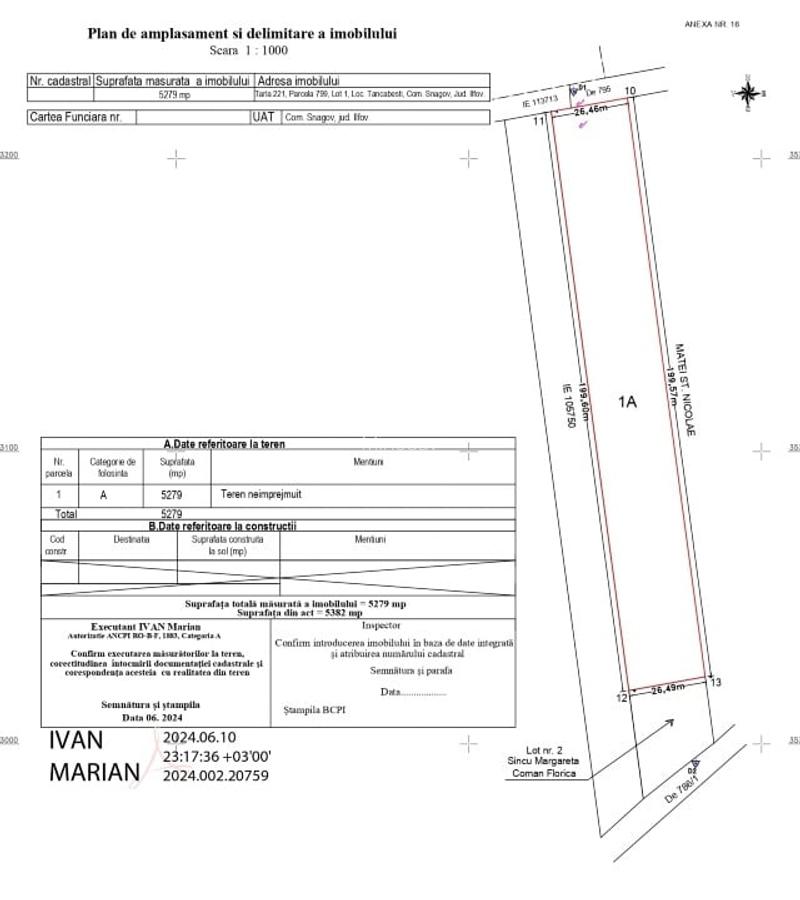 Snagov, Vladiceasca, Intravilan, zona de vile noi, canalizare, electricitate - 3