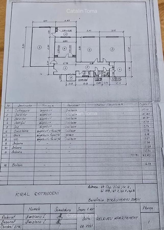 Apartament 3 camere | Etaj 1 | Caporal Ilina | Acces rapid Piata Uniri - 7
