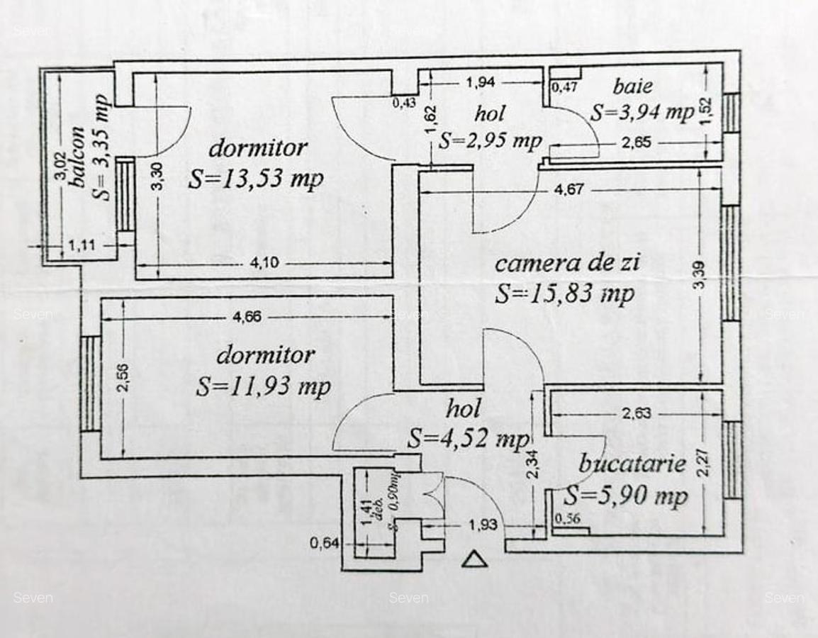 Apartament 3 camere - Abator - 115.000 euro(Cod E2) - 1