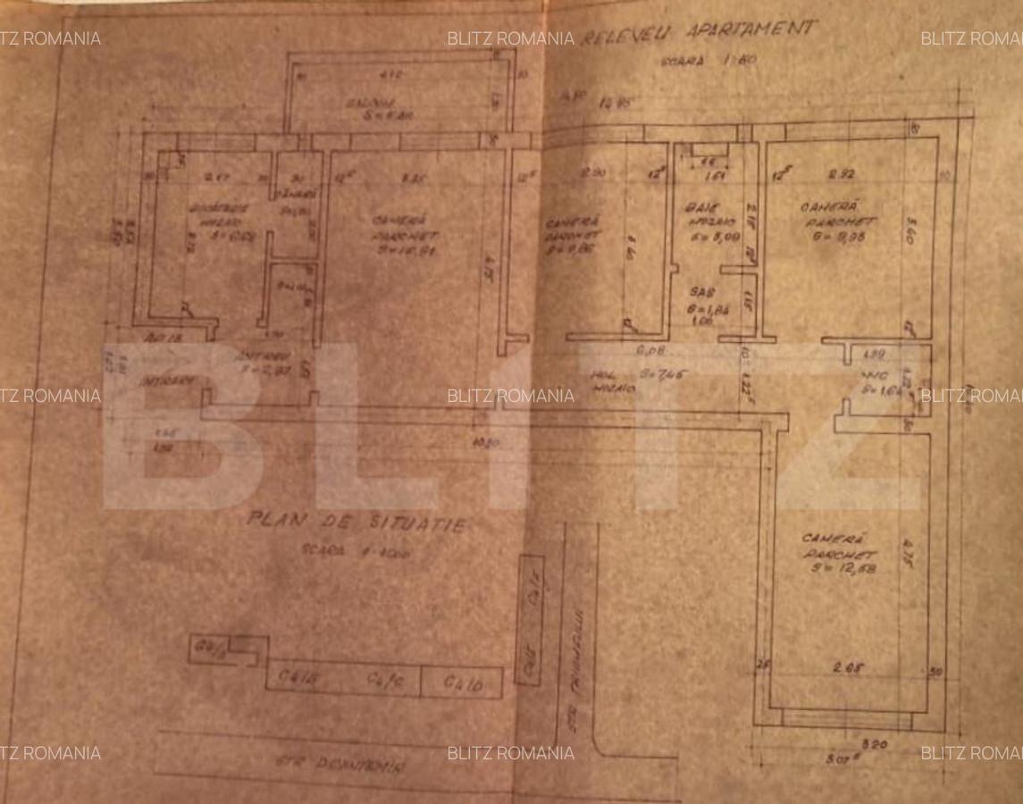 Apartament spatios, 75 mp utili, cu 4 camere, zona scoala Ca - 1
