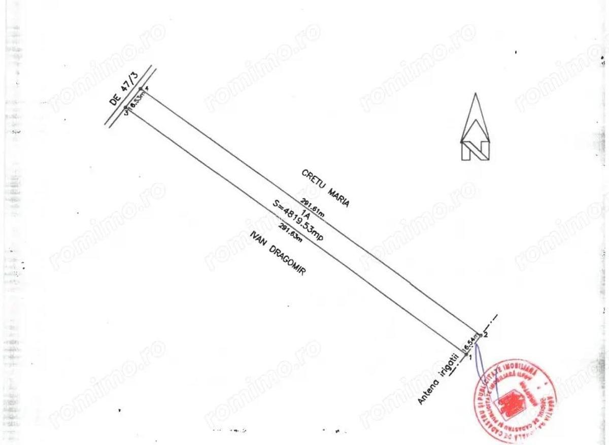 Teren Extravilan In Rate Primaverii Com. Berceni | 4819mp | #EG40 - 2