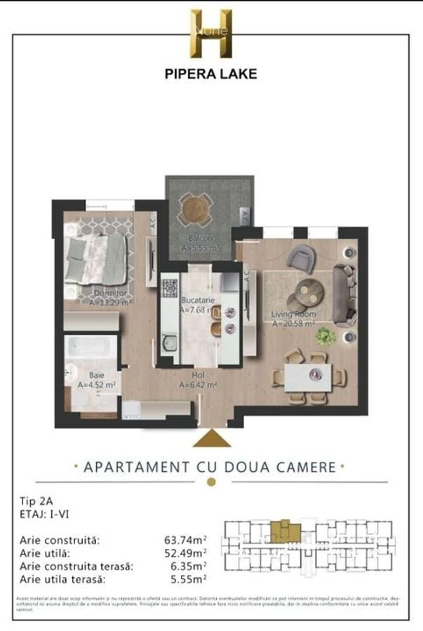Inchiriere apartament 2 camere, H Pipera Lake - 8