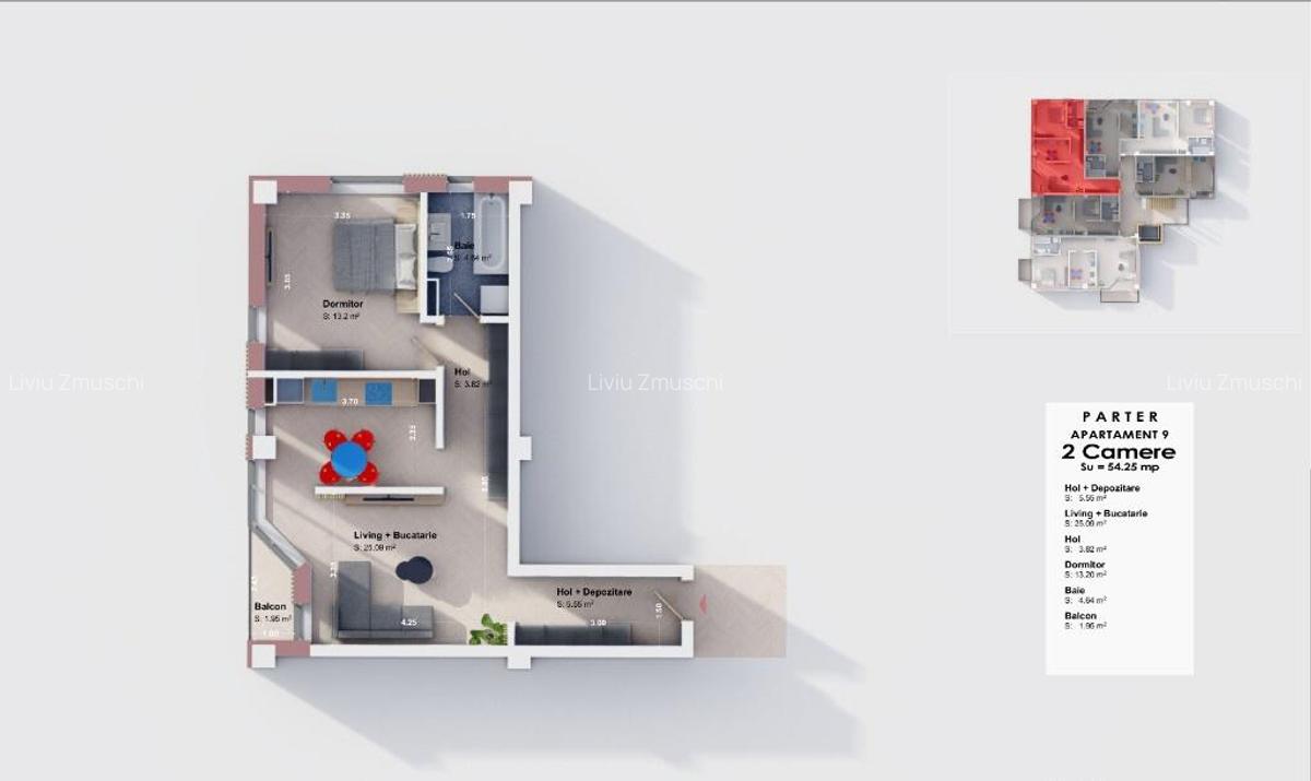 Apartament 2 cam nou 38 m | Comision 0% - 1250 m2 - Pret bun mp Visani - 1