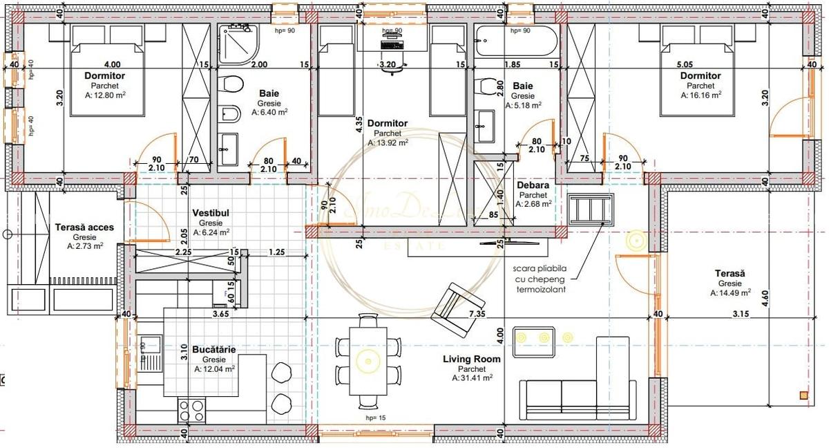 Casa individuala 1 nivel, teren 900 mp, 107 mp utili, 4 cam, com. Jucu - 16 Casa individuala 1 nivel, teren 900 mp, 107 mp utili, 4 cam, com. Jucu - 16