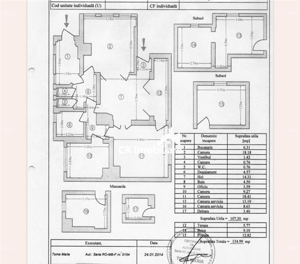 Apartament 4 camere in Vila Unirii pretabil#259; pentru loc - 1