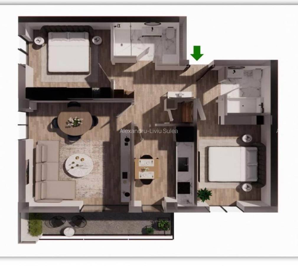 Apartament 3 camere, 85mp , Tractorul - 4