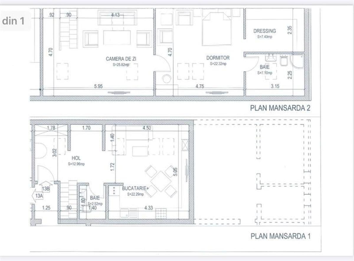 Apartament cu 3 camere decomandat în Tractorul - 7