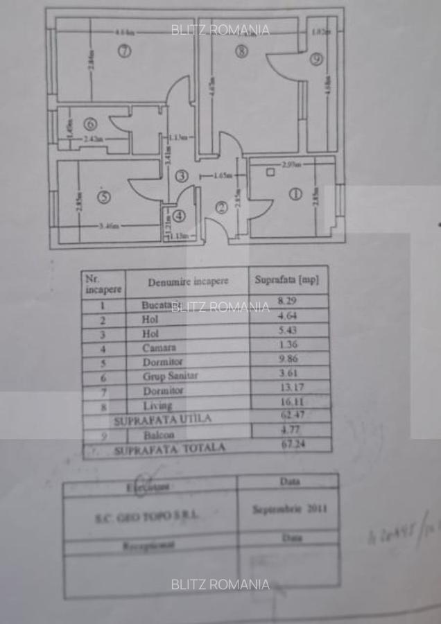 Apartament cu 3 camere, 62,70 mp, zona 1 Decembrie 1918, Titan, Sector 3 - 13
