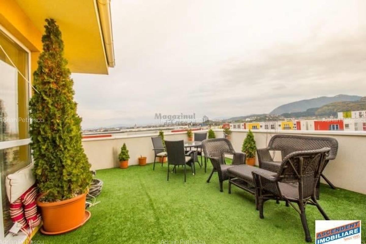 Penthouse extravagant,living spectaculos, semineu,terase generoase,Avantgarden, - 12