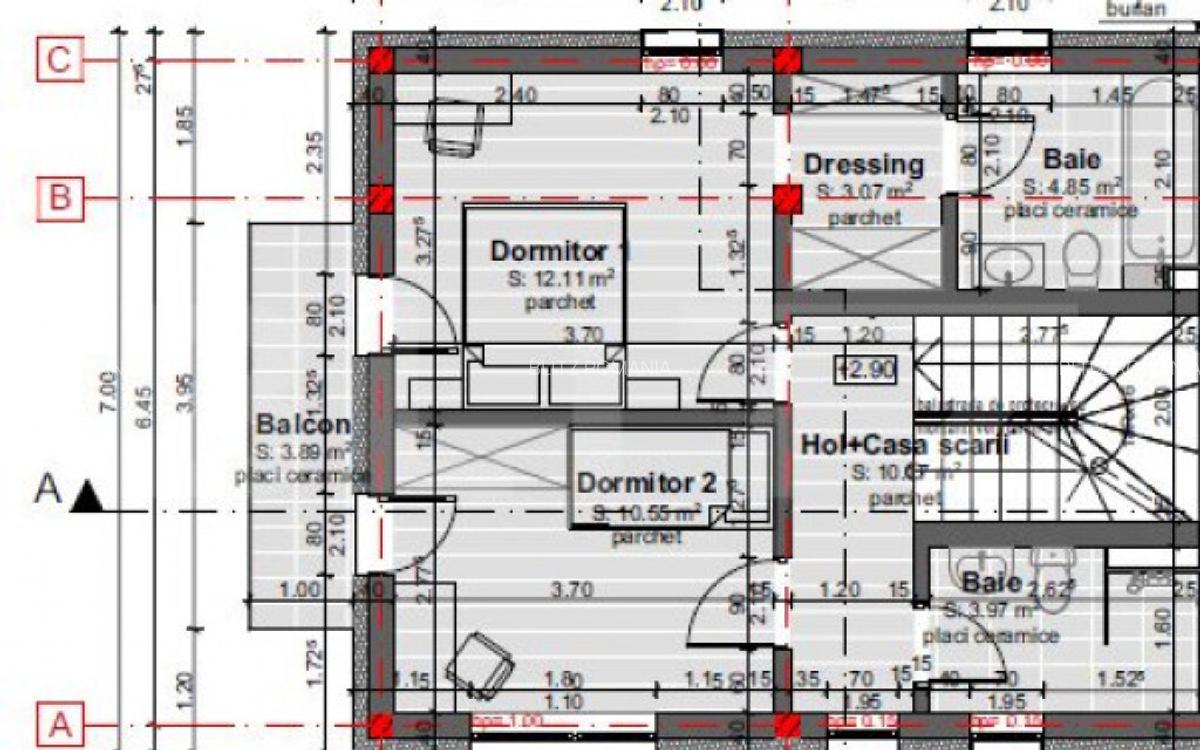 COMISION 0! Duplex 4 camere, 120mp, 200 teren, proiect final - 2