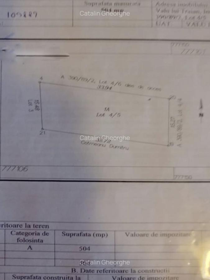 Teren de vanzare in Valu lui Traian, pe partea dreapta a localitati. - 5