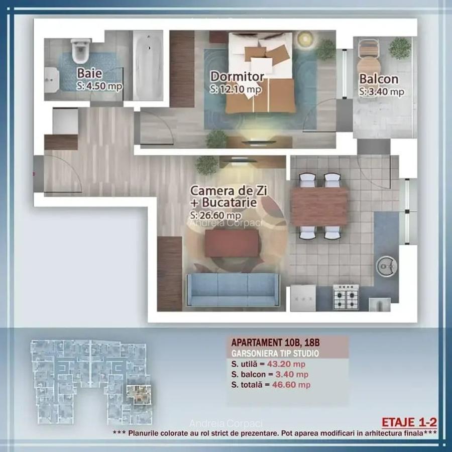 Apartament 2 Camere Tip Studio - Zona Theodor Pallady - Predare iunie 2026 - 3