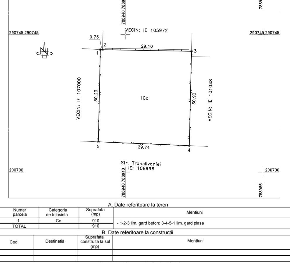 Techirghiol- Teren intravilan 910mp cu deschidere 30ml la Strada Transilvaniei - 11