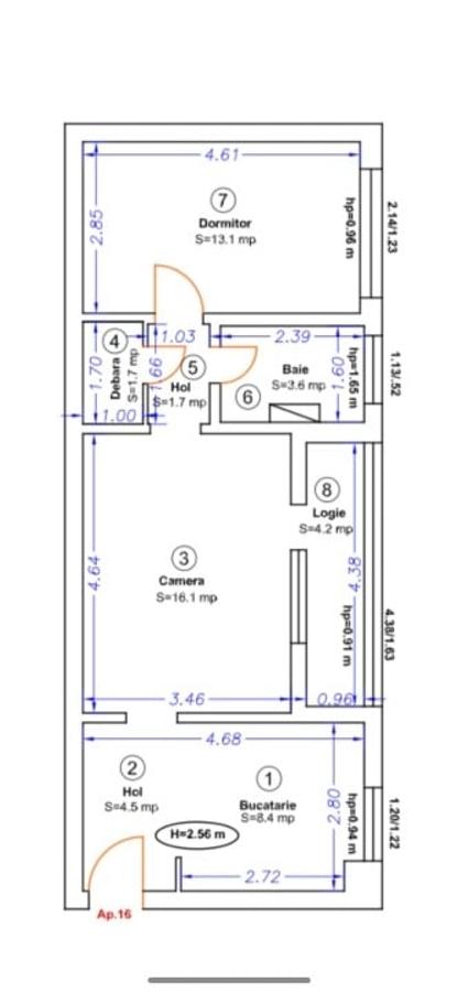 Apartament cu 2 camere decomandat în Șagului - 1
