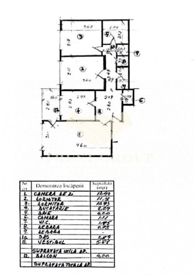 Apartament 3 camere Polona | 1982 | Orientare sud |Posibilitate montare centrala - 12