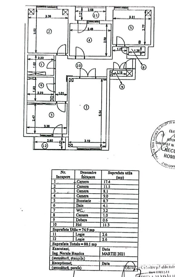 Apartament 4 camere cu vedere panoramică - TINERETULUI - 12