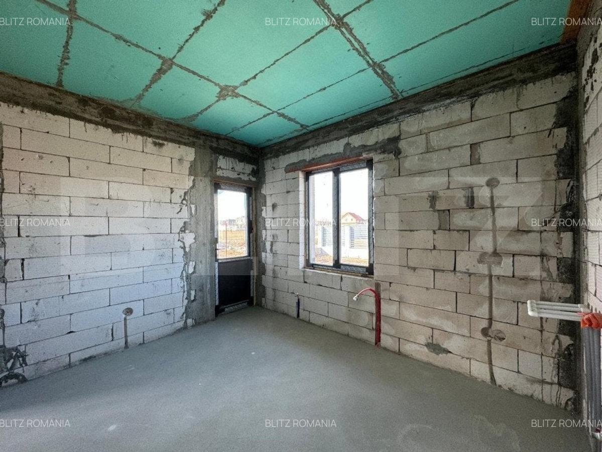 Casa semi-finisata P + E, 111 mp utili, teren 339 mp, Pielesti, zona Magnolia - 14