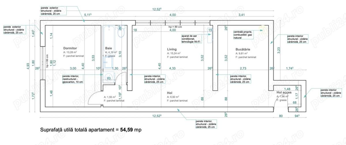 Proprietar Vand apartament 2 camere, zona Dacia, 54mp - 1