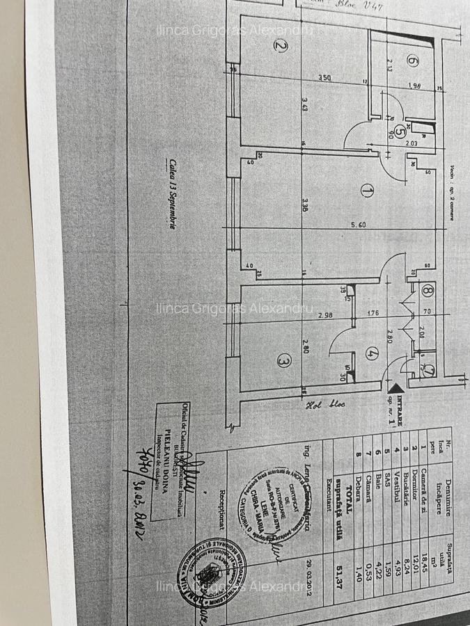 Apartament cu 2 camere semidecomandat, mobilat în 13 Septembrie - 10