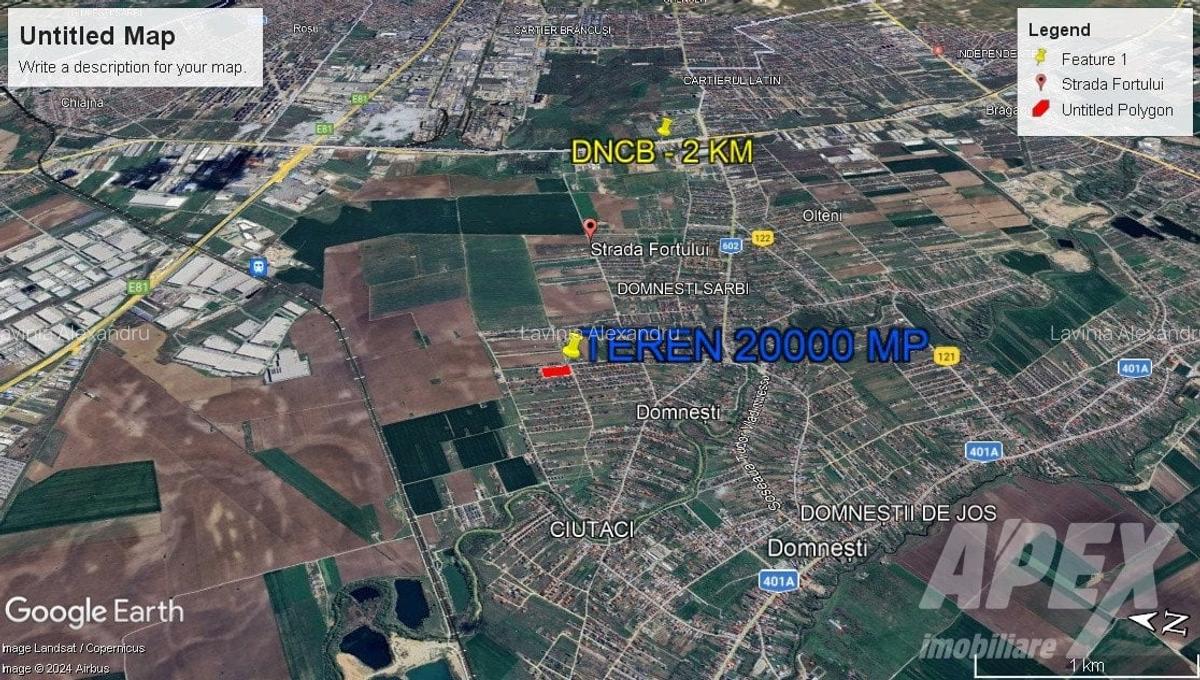 Teren intravilan 10000mp | Toate utilitatile | Zona Domnesti - 4
