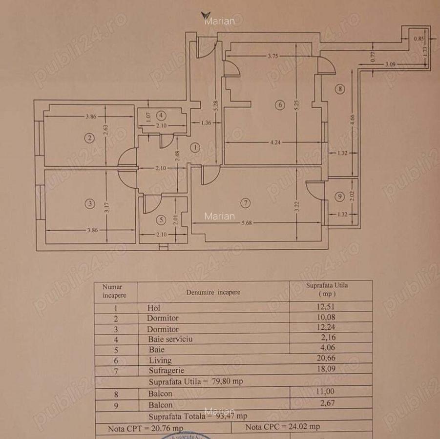 Apartament 4 camere de vanzare, mobilat, zona ultracentrala - 10