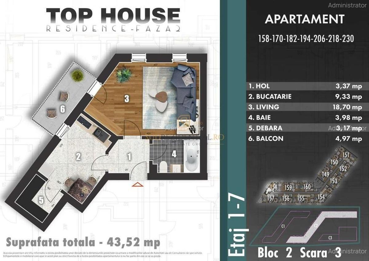 Locuinta moderna, in zona excelenta! 43.52 mp, Sector 4, Comision 0 - 6
