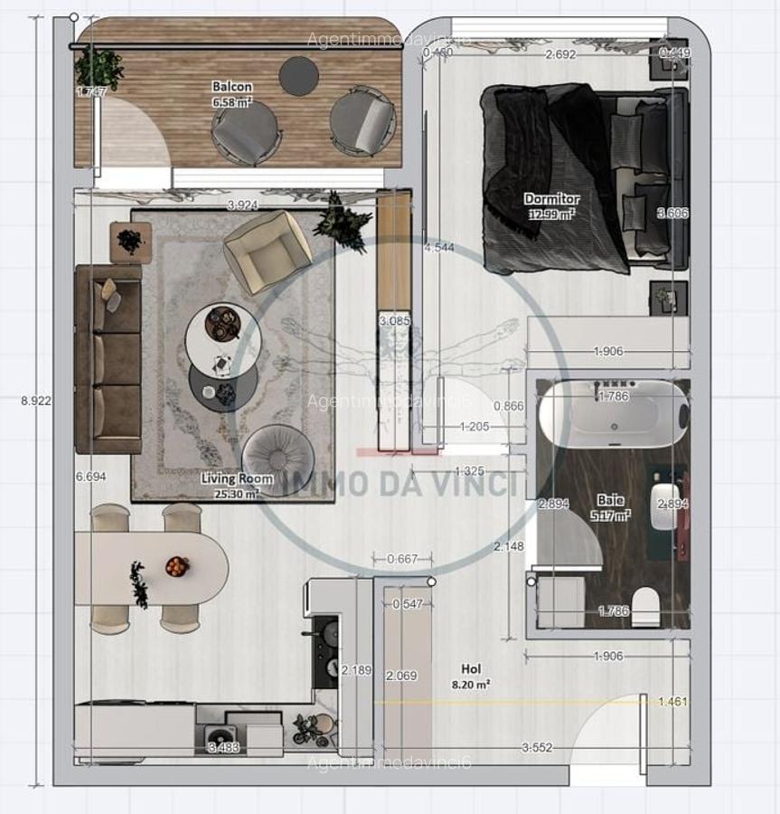 Apartament de vanzare 2 camere 57mp 2550 EUR-MP - 12