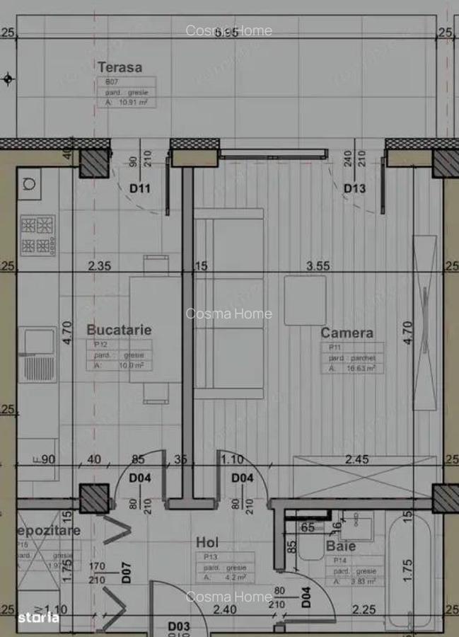 Comision 0%, Apartament 1 cam,37 mp, terasa, Apahida - 2