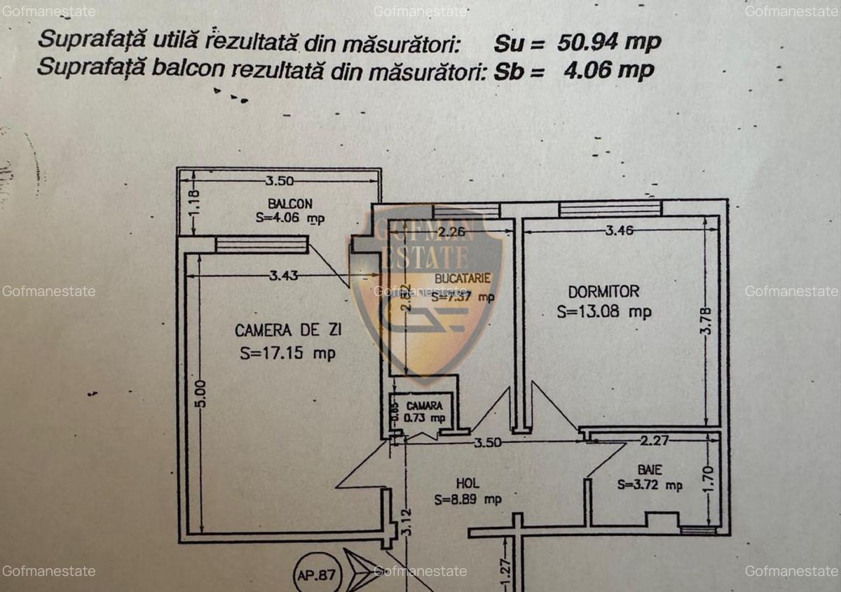 Apartament 2 camere, Tomis Nord / Bd Tomis (Rustic), renovat, utilat, 55 mp - 9