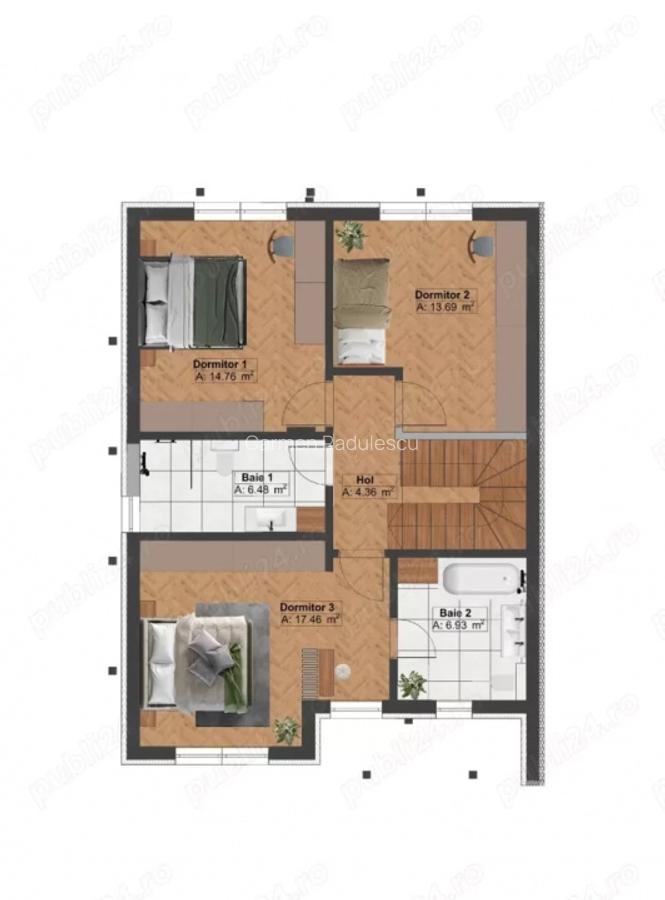 Vila P+1 finalizata, 145mp, pompa caldura, Bragadiru - 8