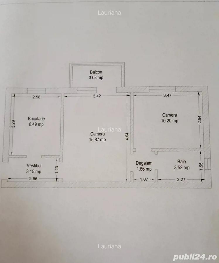 De vanzare apartament in Lugoj (proprietar); 46 mp util; renovat ; splaiul 1 Decembrie 1918, bloc 9 - 1