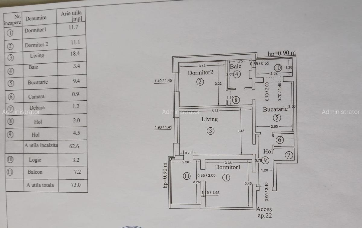 Apartament cu 3 camere circular în Vlahuță - 10