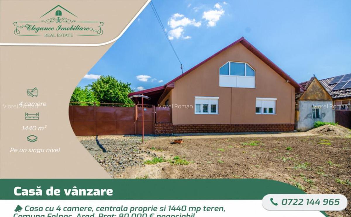Casa cu 4 camere, centrala proprie si 1440 mp teren, Comuna - 1
