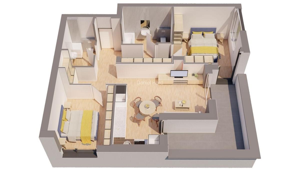 Penthouse NOU 3 camere - ARED AFI - direct de la dezvoltator - 6