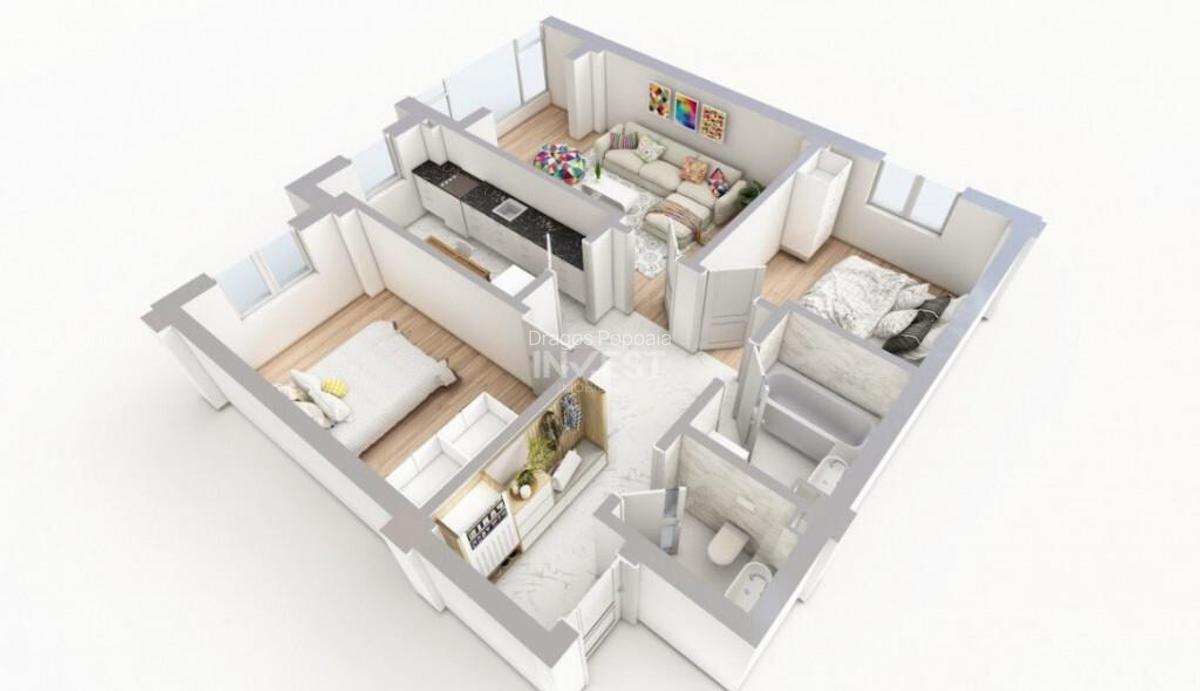 TVA 21% INCLUS! COMISION 0% ! 3 CAMERE BLOC NOU POPAS PACURA - 9