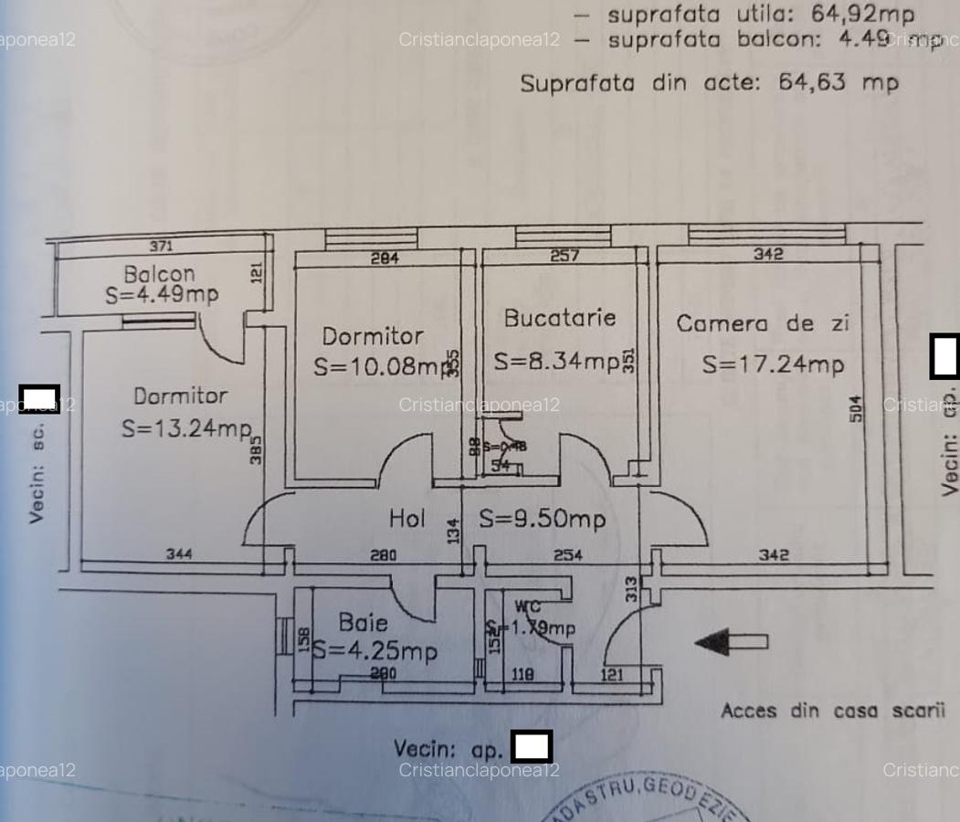 Apartament 3 camere decomandat etaj 1 Zona Faleza Nord - 15